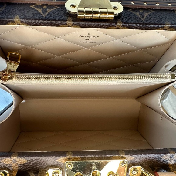Louis Vuitton Petite Valise Trunk Bag Monogram LV box Purse Crossbody/Tote - Picture 5 of 16